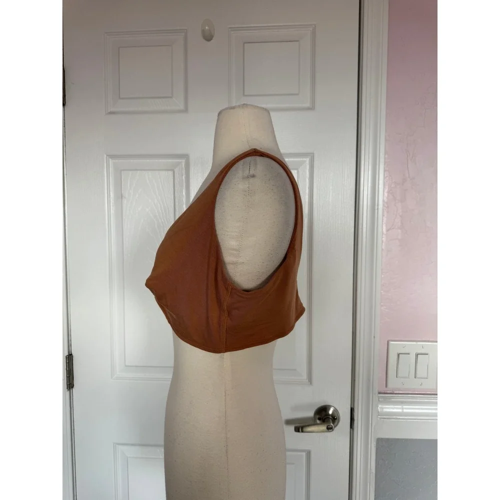 Parade Bra Bralette Scoop Pull On Tencel Lycra Solid Brown Sz Large